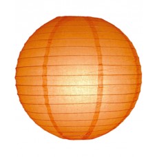 16" Paper Lantern Orange Regular Wire